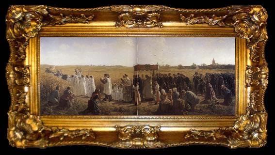 framed  Jules Breton La Benediction des bles en Artois, ta009-2